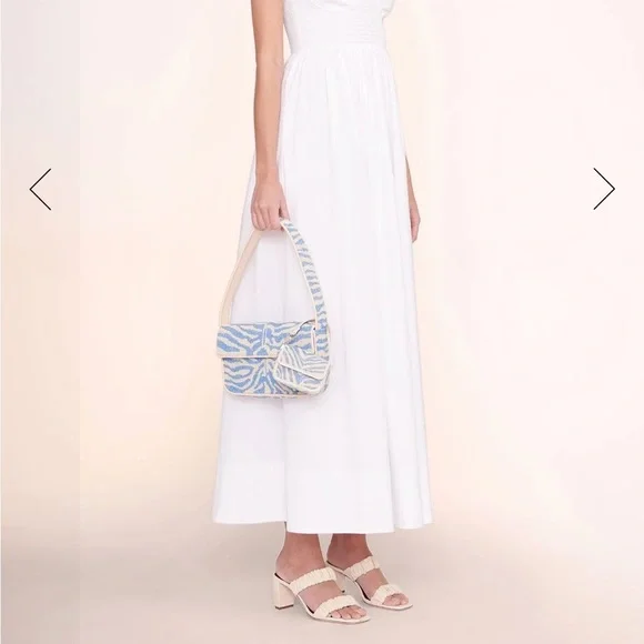 *SOLD* STAUD TOMMY BEADED BAG LIGHT BLUE CREAM - Picture 5 of 10